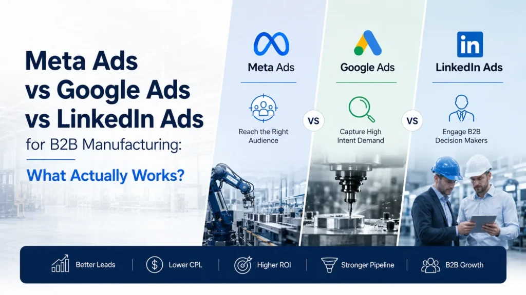 Meta Ads vs Google Ads vs LinkedIn Ads for B2B Manufacturing