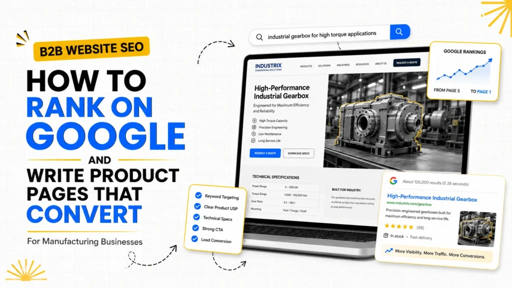 B2B Website SEO How to Rank on Google and Write Product Pages That Convert